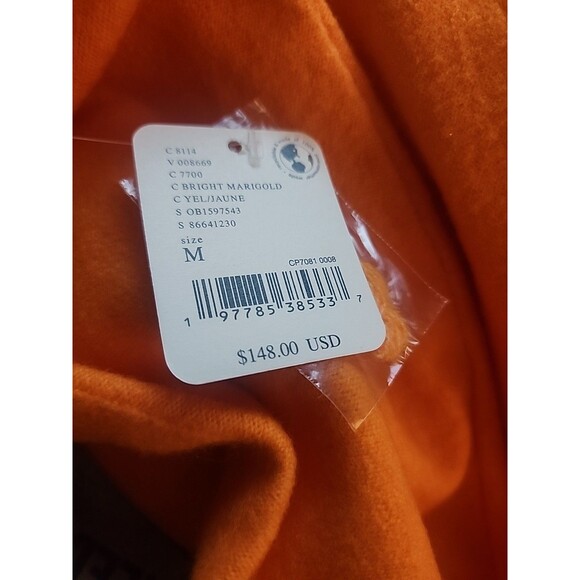 FREE PEOPLE Women’s Luna Pullover Crewneck Sweater Marigold Orange Sz M NWT D30 - Picture 6 of 6